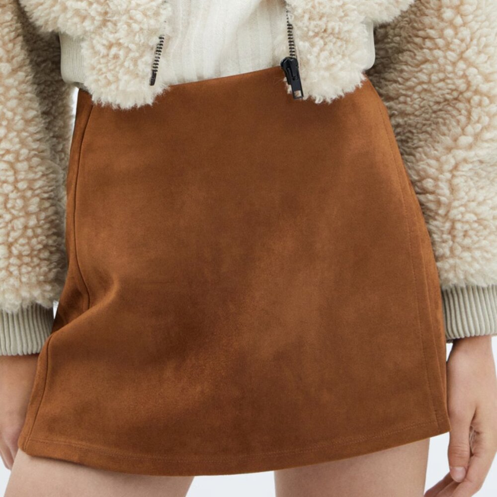 Suede Mini Skirt